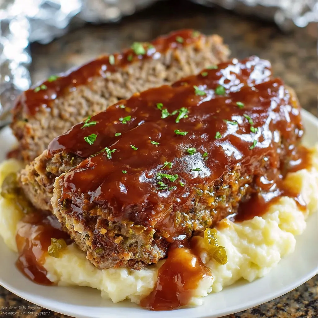 A plate of meat with gravy and potatoes.