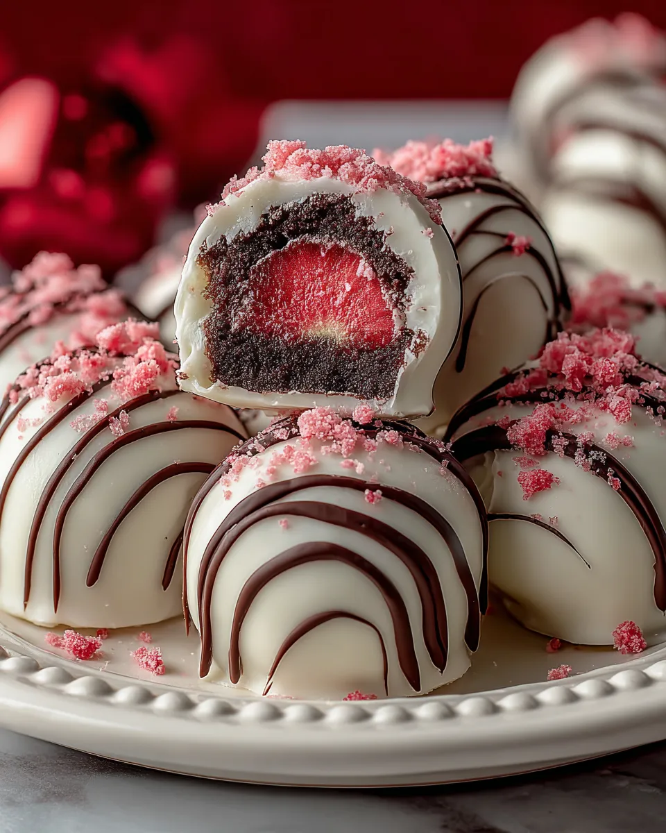 A plate of chocolate and white candy.