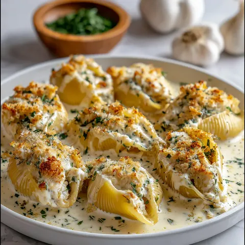 A plate of food with a bowl of herbs.
