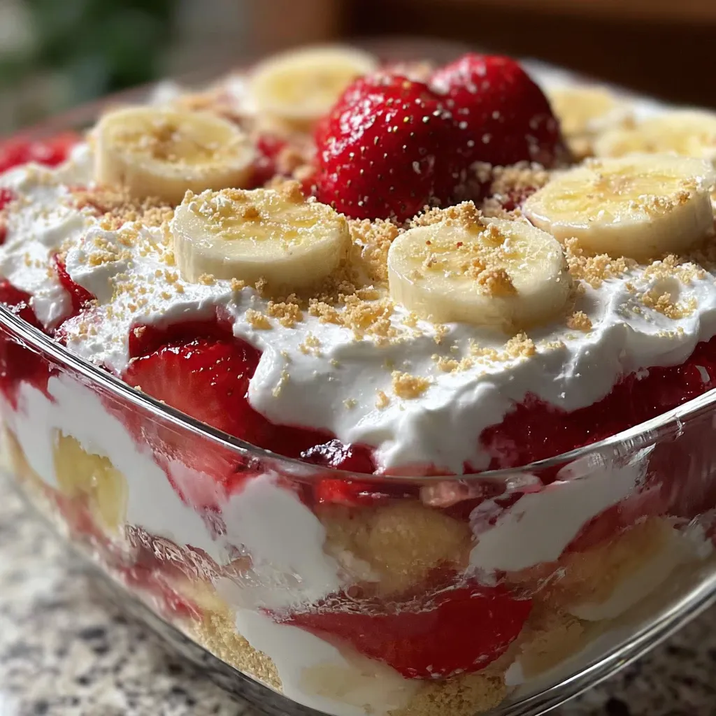A bowl of fruit with bananas and strawberries.