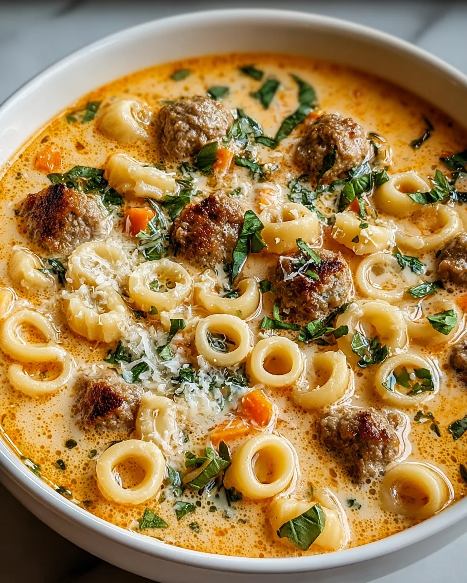 A bowl of pasta with meatballs and sauce.