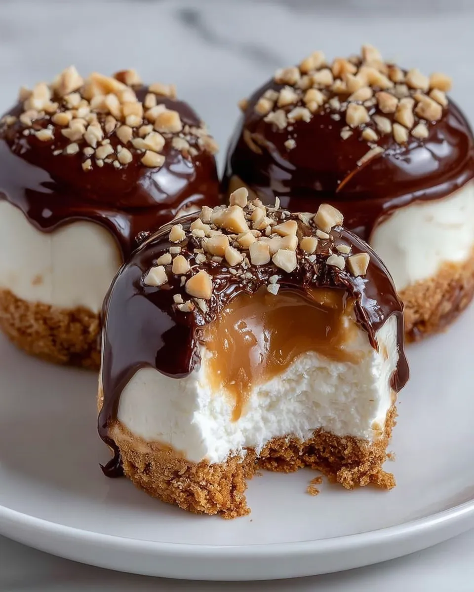 Chocolate and peanut butter desserts on a plate.