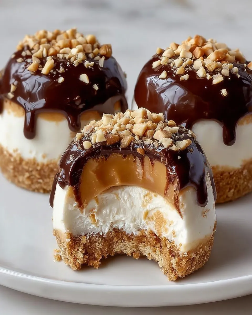 A chocolate covered dessert with a peanut butter filling.