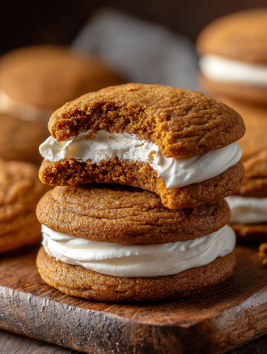 A stack of cookies with white frosting.