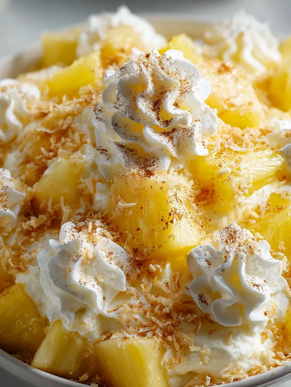 A close up of a pineapple dessert.