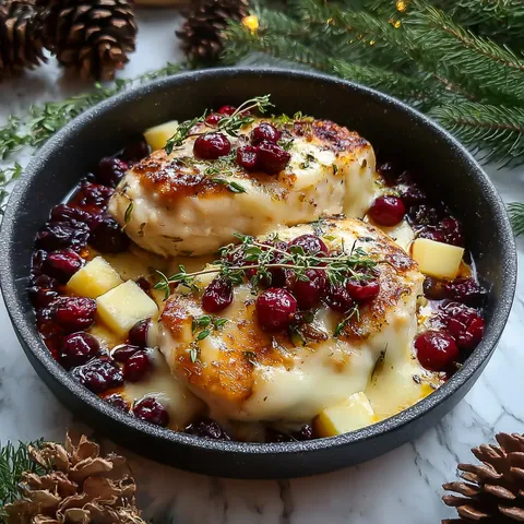 A plate of food with pine cones in the background.