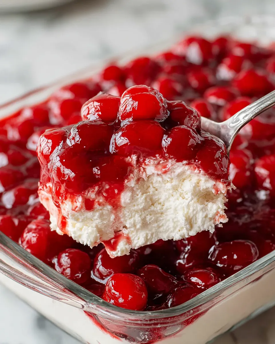 A slice of cake with white cream and red berries.
