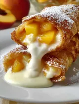 A pastry with white cream on top.