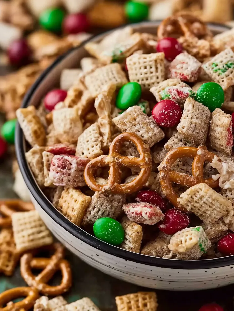 A bowl of cereal with marshmallows and candy canes.