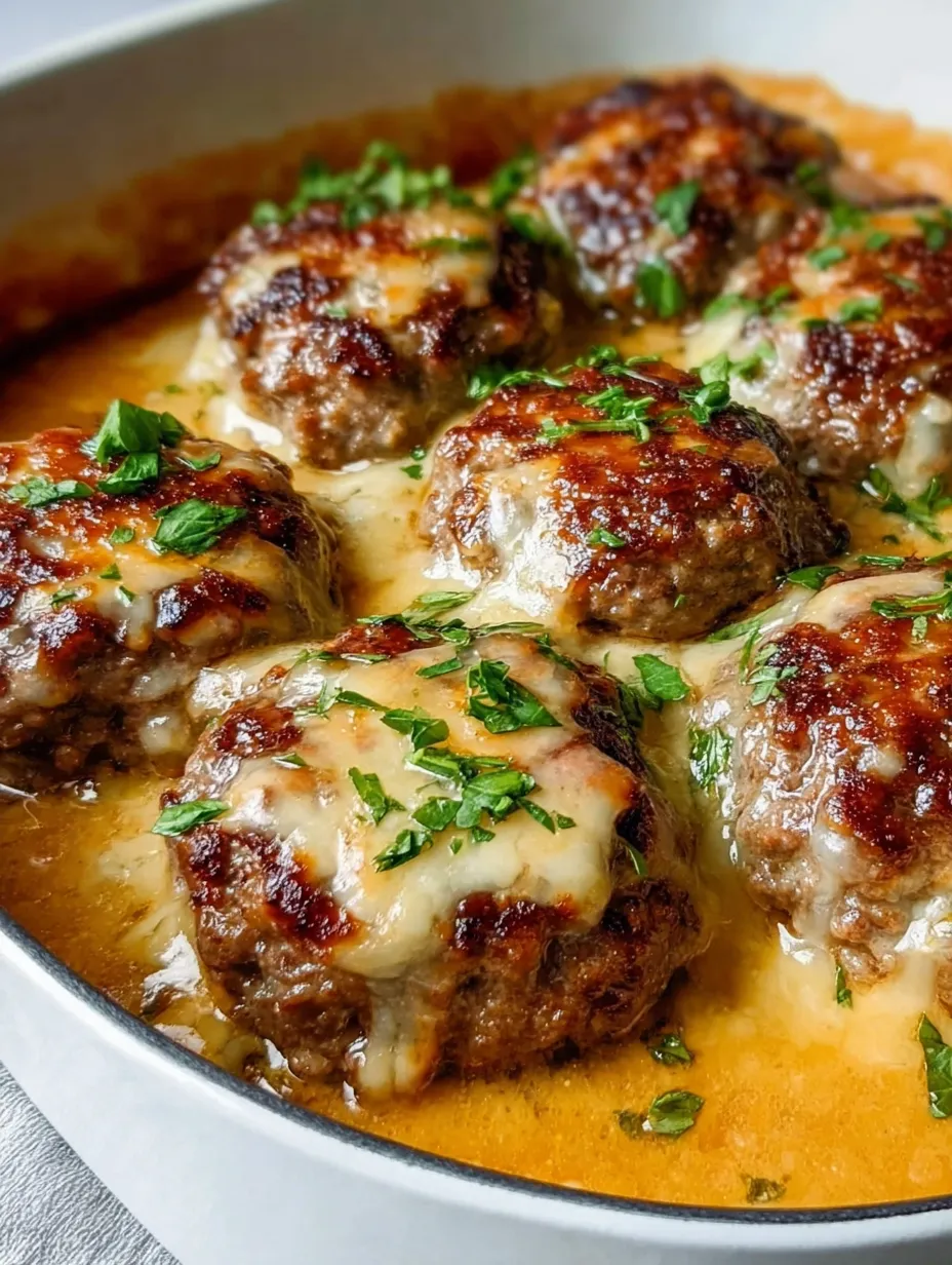 Meatballs in a bowl of sauce.