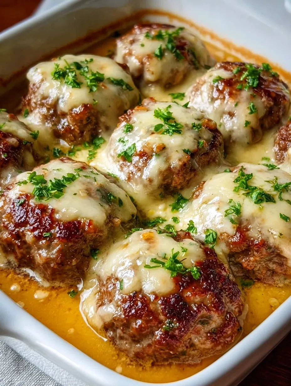 Meatballs in a cheese.
