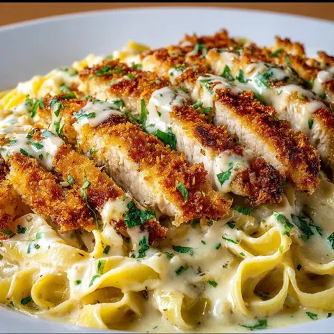 A plate of food with chicken and pasta.