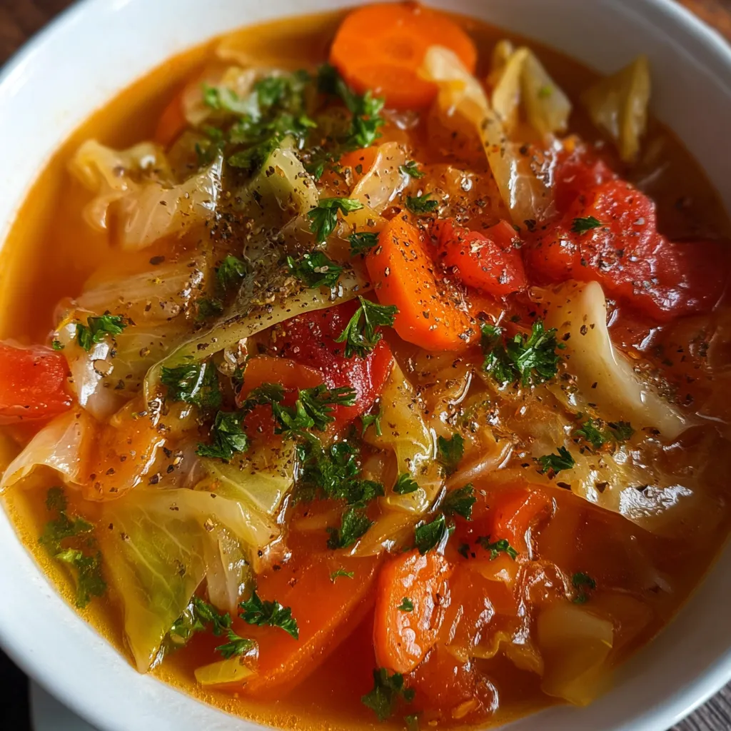 A bowl of soup with carrots and onions.