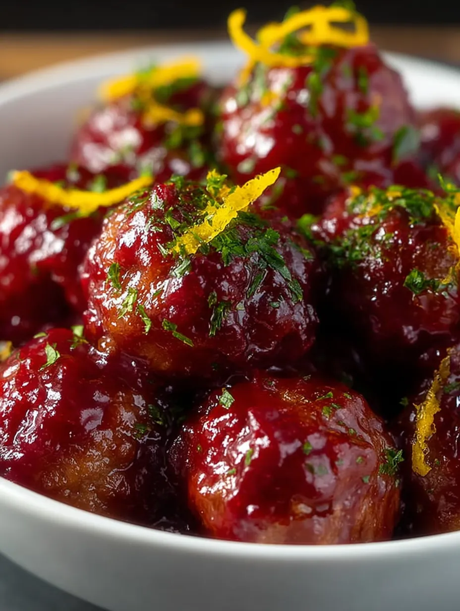 A bowl of meatballs with orange peppers.