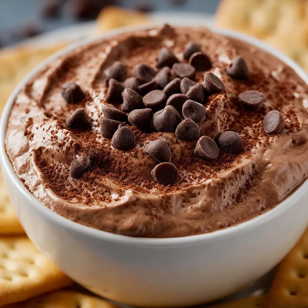 A bowl of chocolate ice cream with chocolate chips.