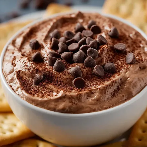 A bowl of chocolate ice cream with chocolate chips.