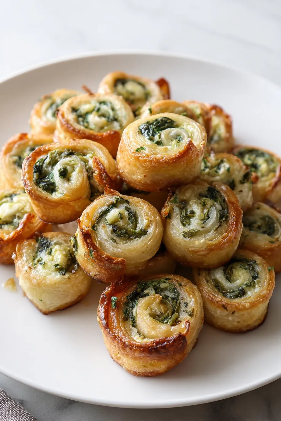 A plate of pastries with green toppings.