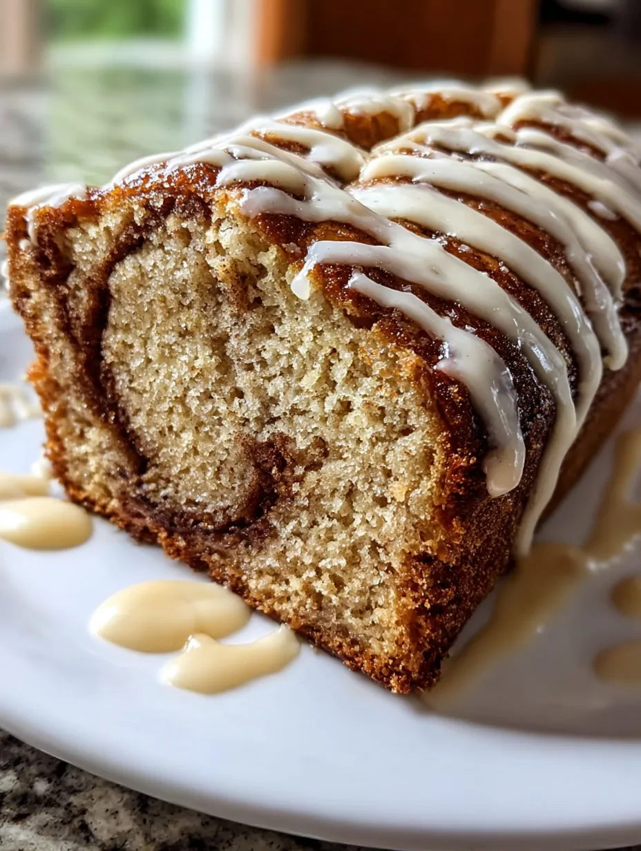 A slice of cinnamon roll on a plate.
