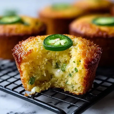 A slice of cake with jalapenos on top.