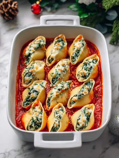 A bowl of pasta with spinach and cheese.