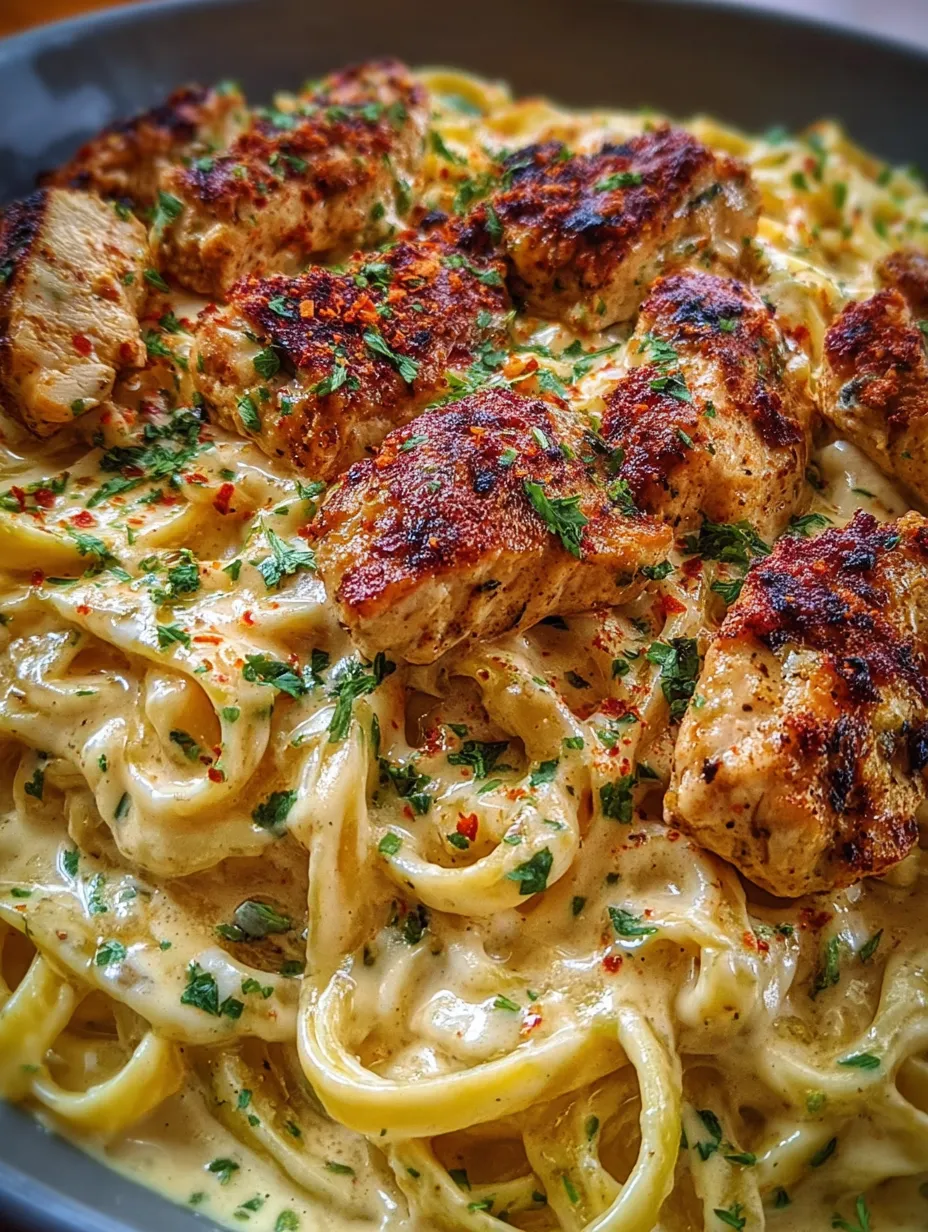 A plate of food with chicken and pasta.