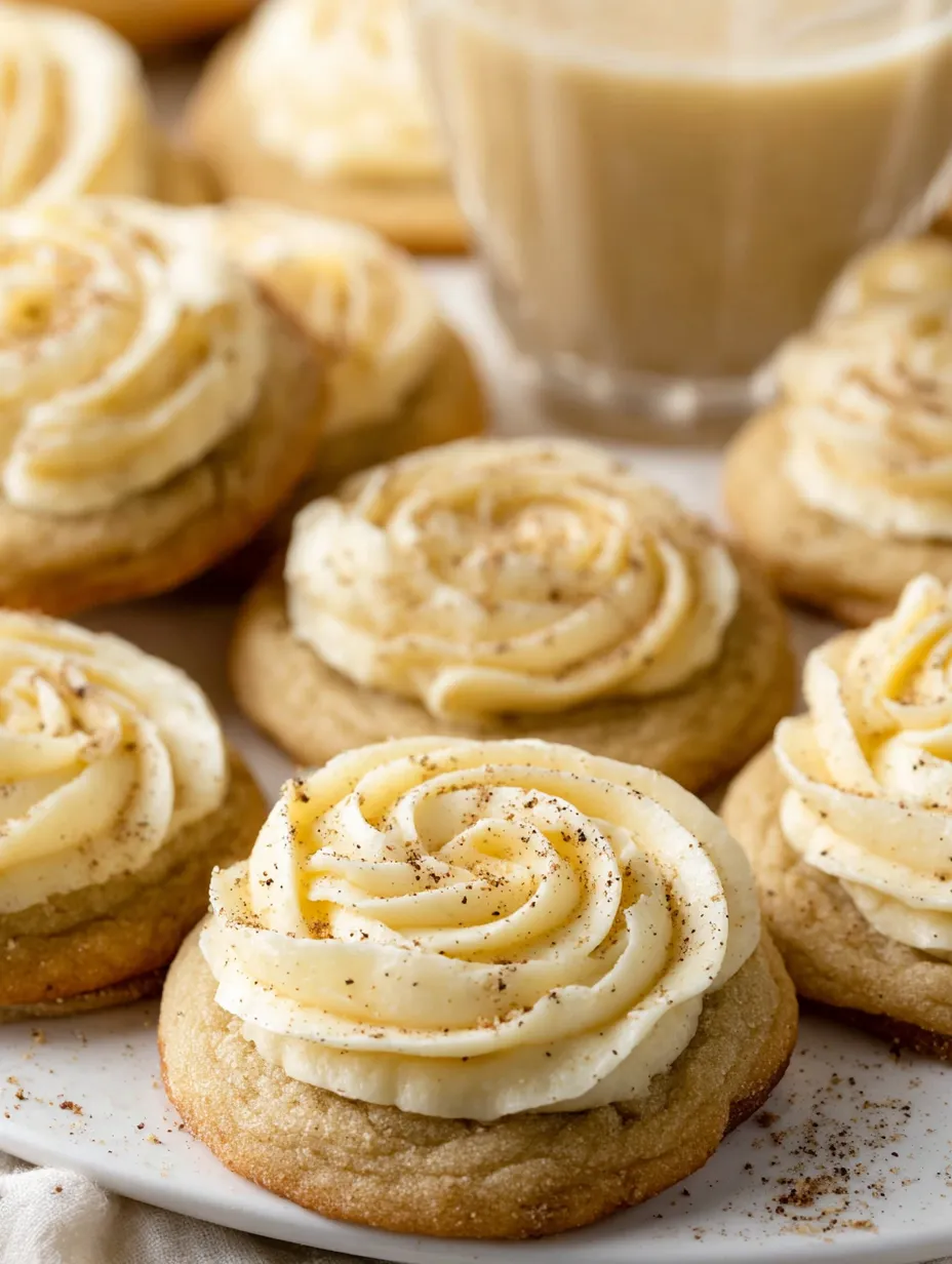 A plate of cookies with white frosting.