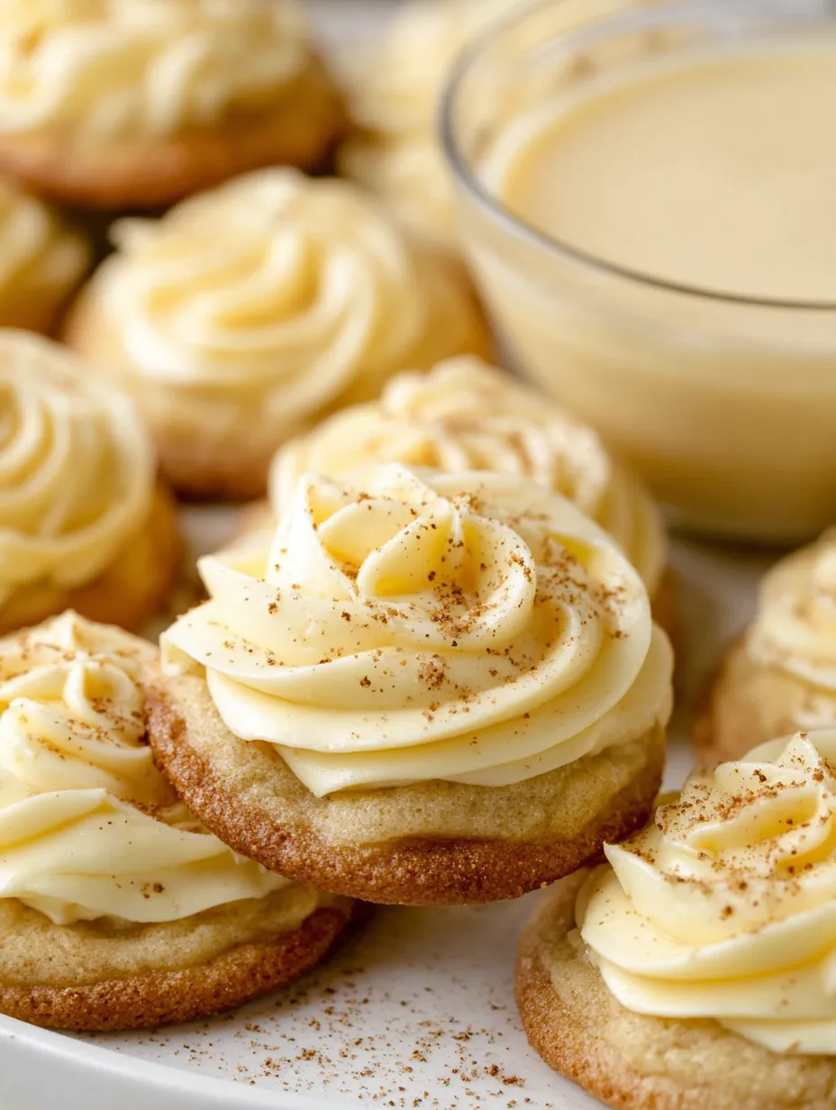 A bowl of cream with cookies.