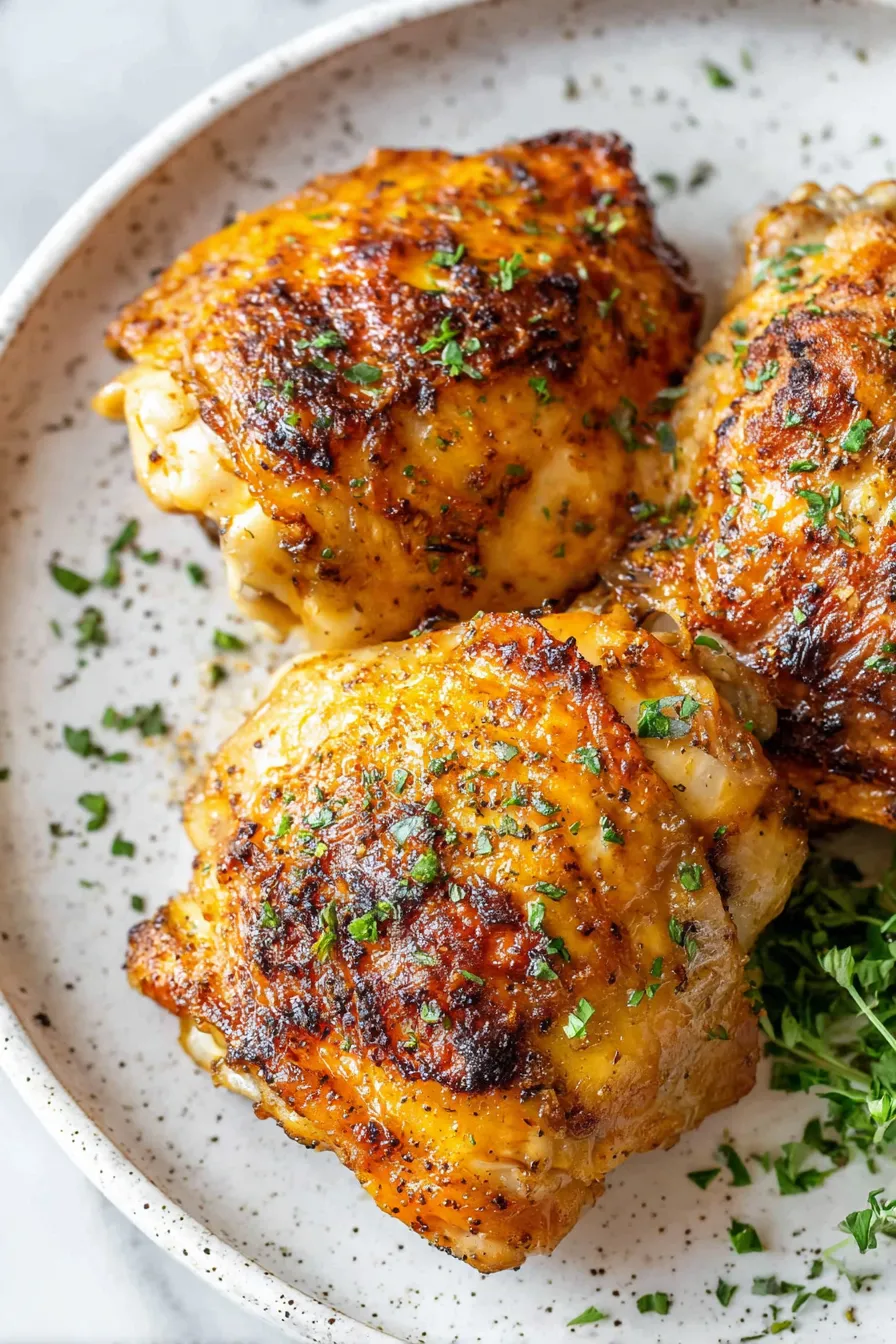 Chicken with herbs and spices.