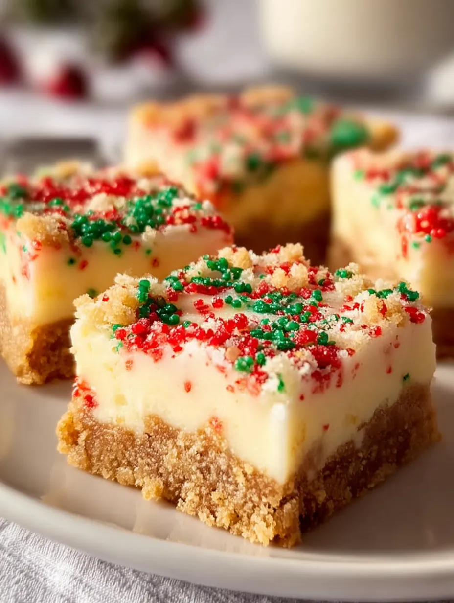 A plate of desserts with red and green sprinkles.