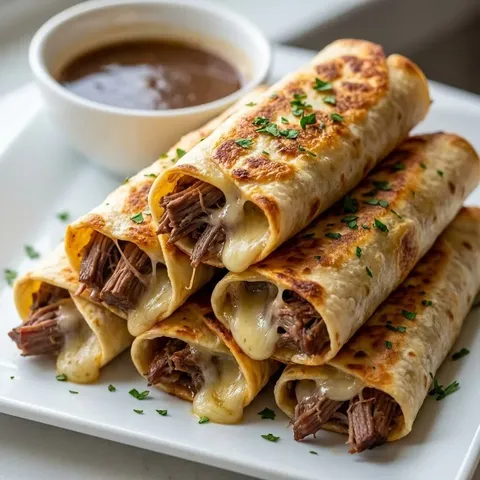 A plate of food with a bowl of sauce.