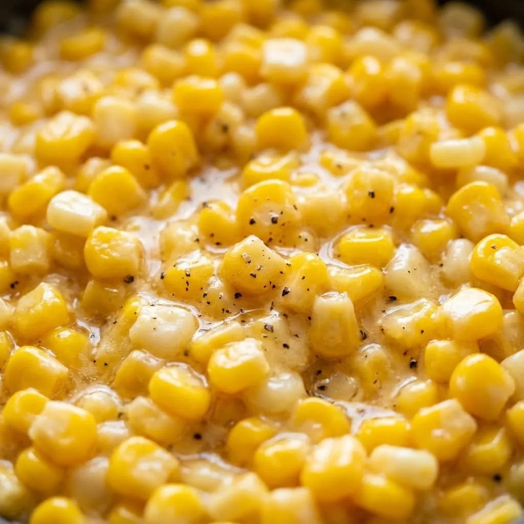 A bowl of corn with black specks.