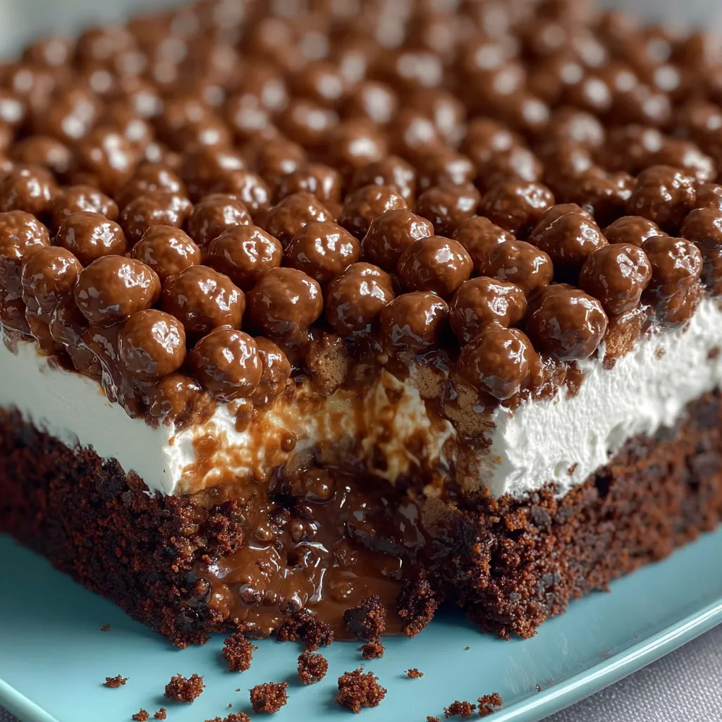 A slice of chocolate cake with white frosting and chocolate chips.