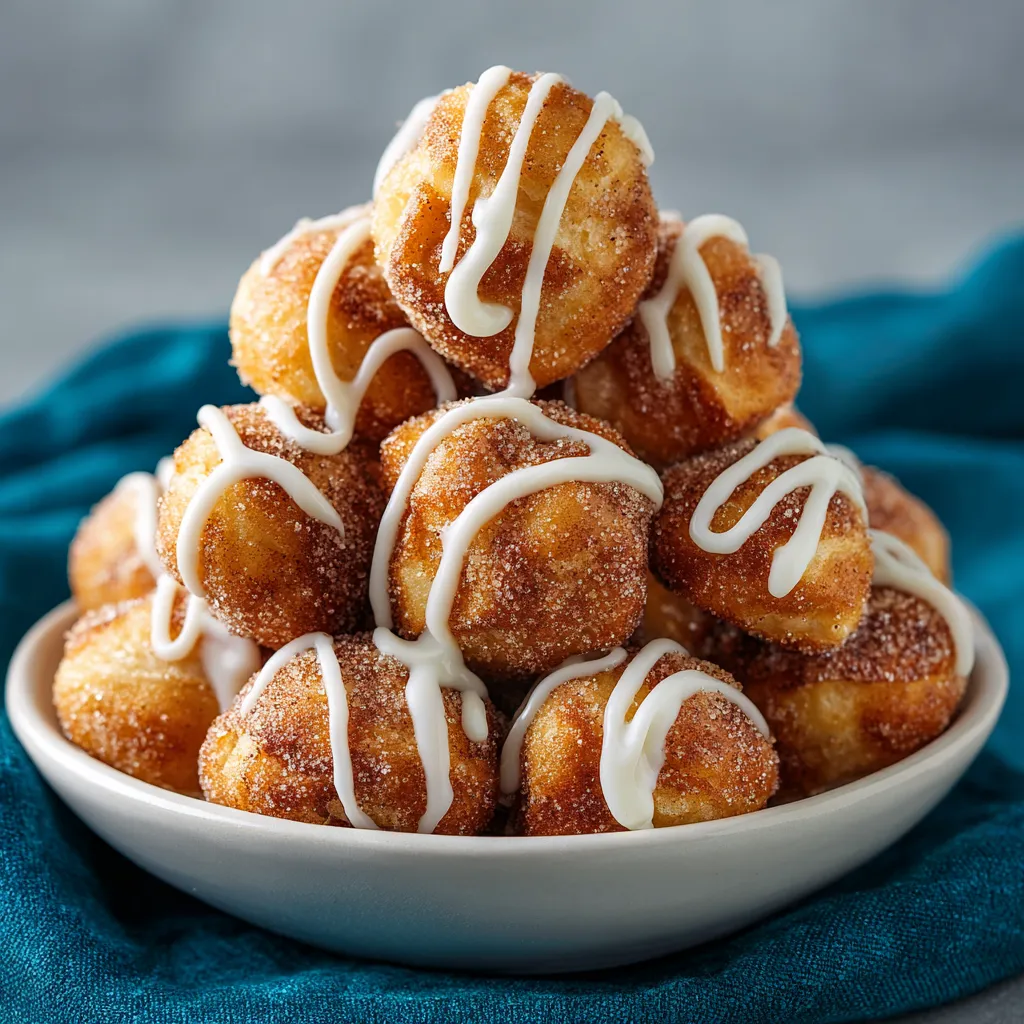 A stack of doughnuts with white icing.