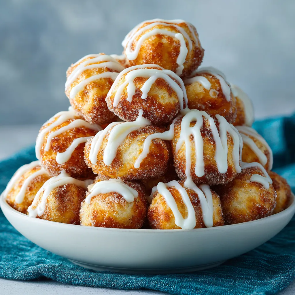 A stack of donuts with icing.