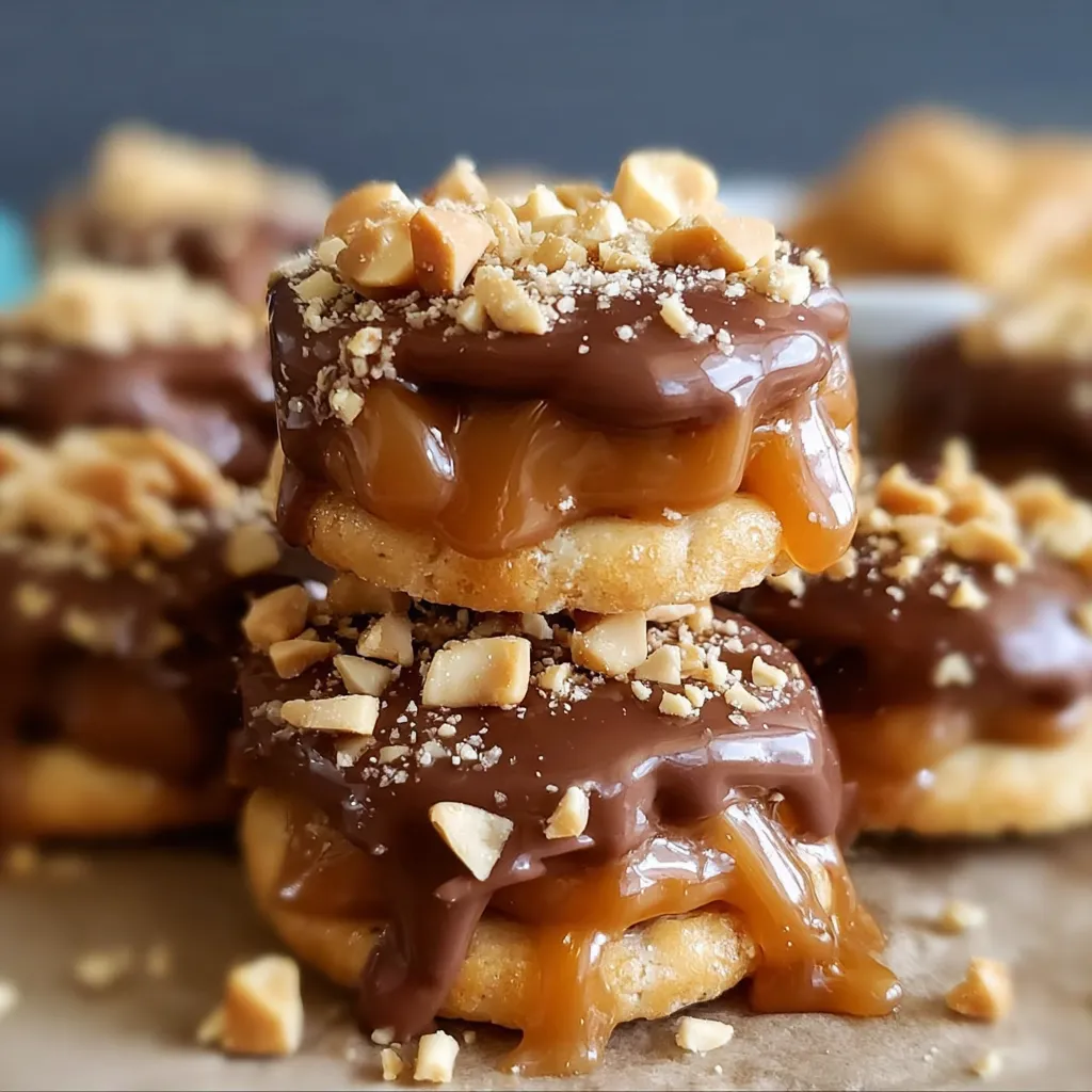 Chocolate covered peanut butter and caramel.