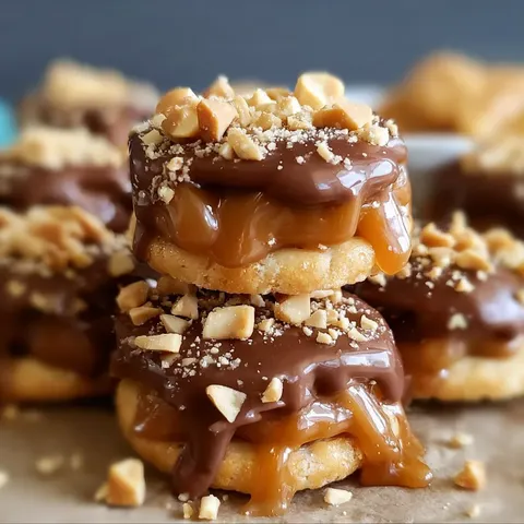 Chocolate covered peanut butter and caramel.