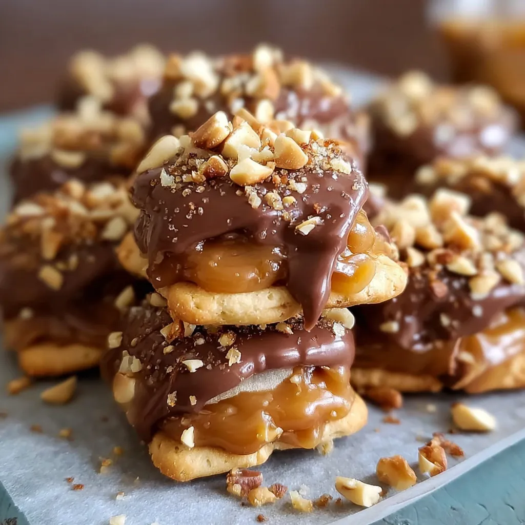 A plate of chocolate covered peanut butter sandwiches.