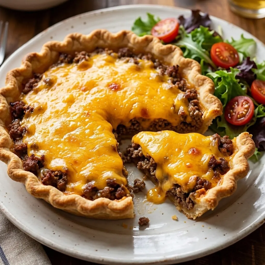 A slice of cheese and pie.