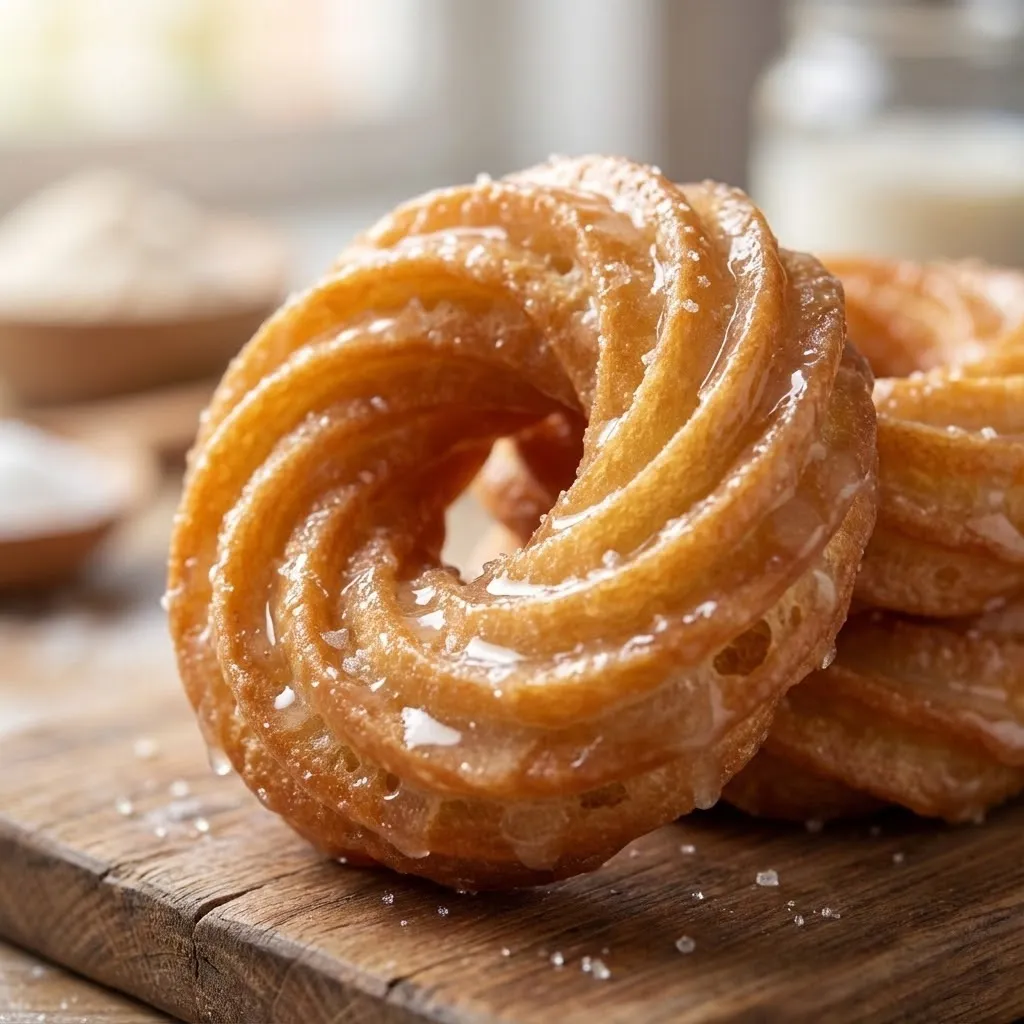 A pastry with a hole in the center.