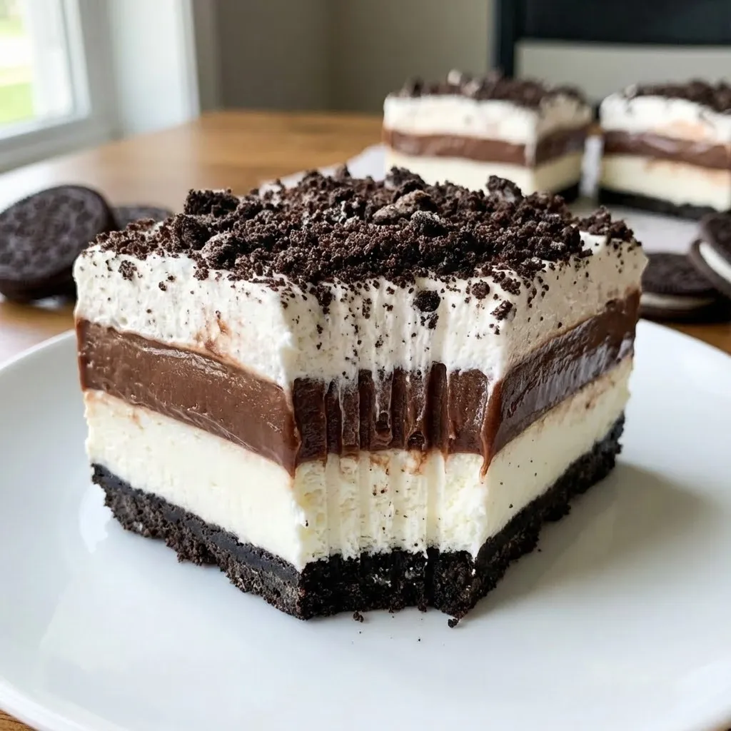A slice of chocolate cake with white icing.