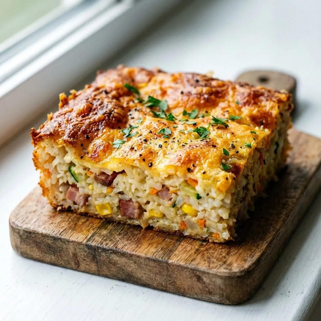 A slice of pizza on a wooden cutting board.