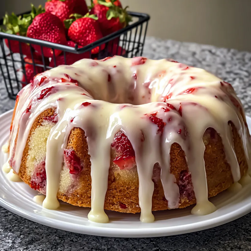 A cake with strawberries and whipped cream on top.