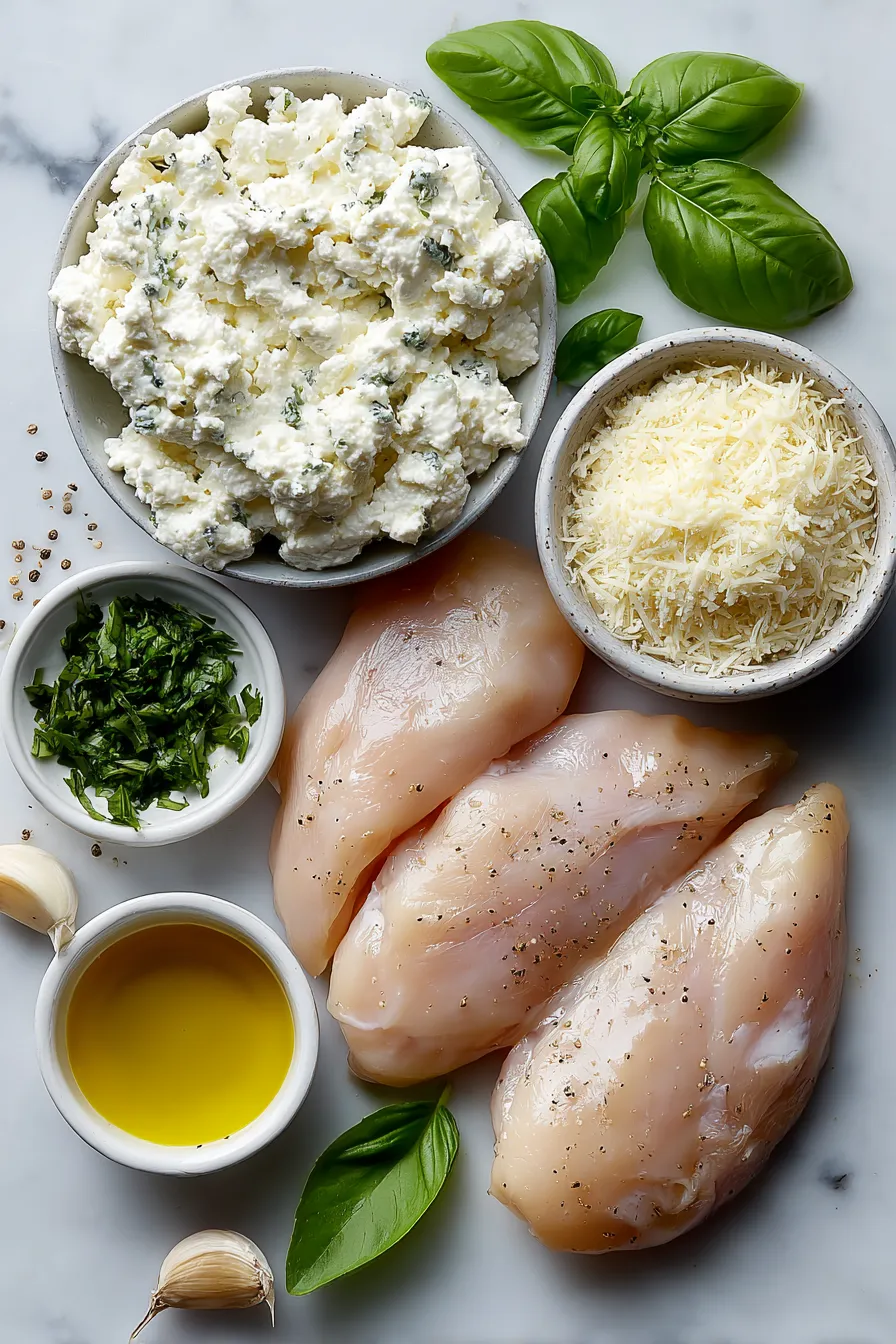A plate of food with chicken and cheese.