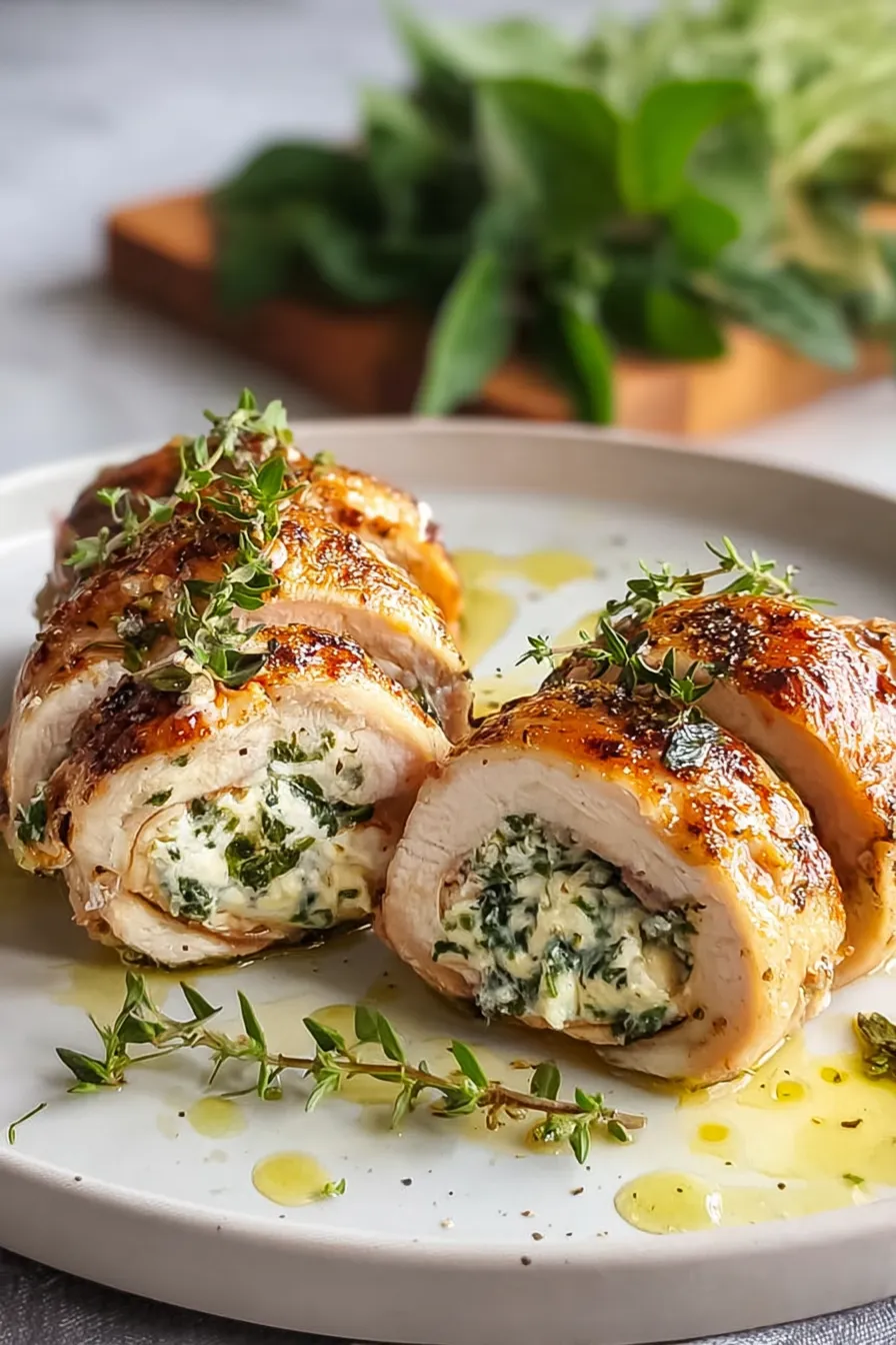A plate of food with chicken and blue cheese.