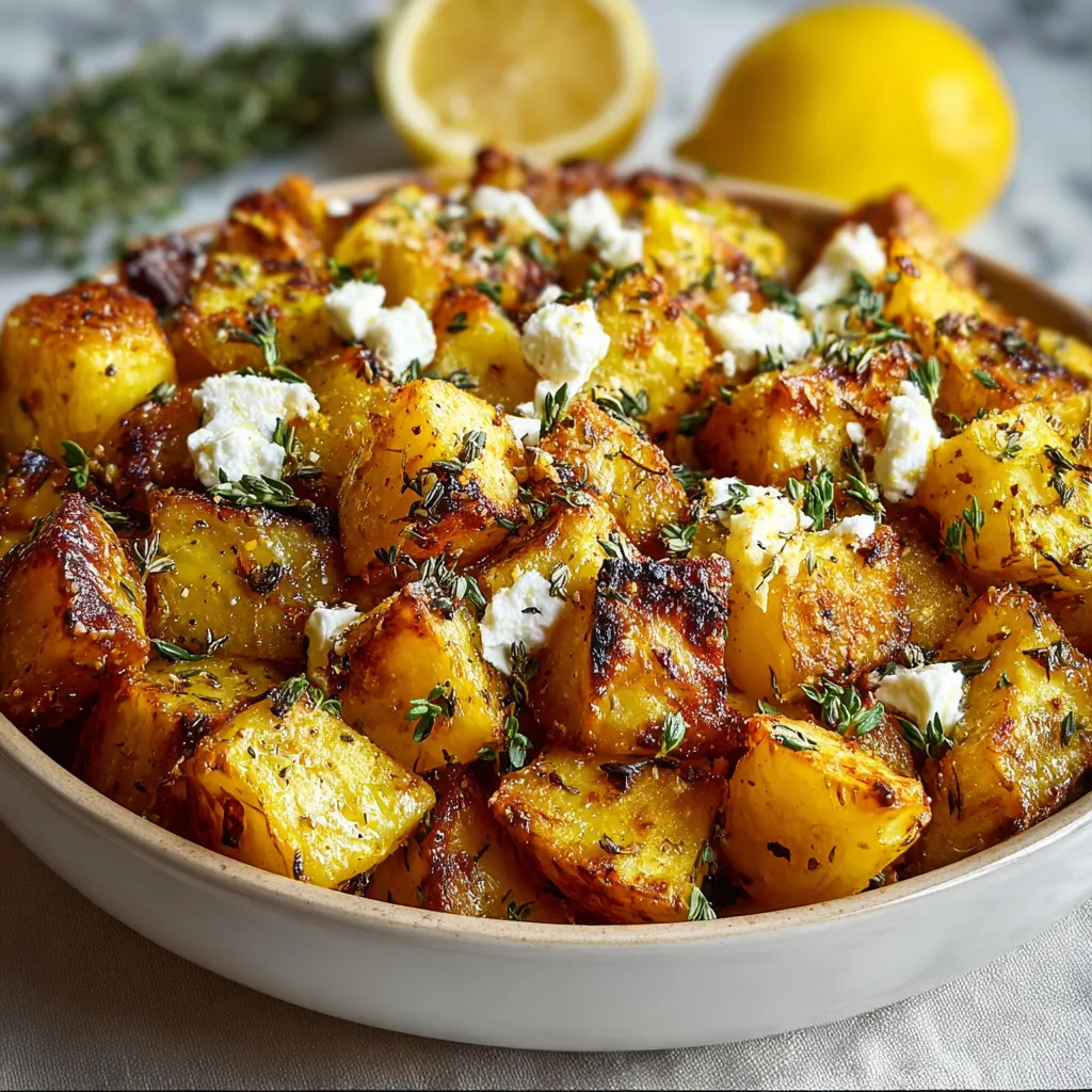 A bowl of food with lemon wedges on top.
