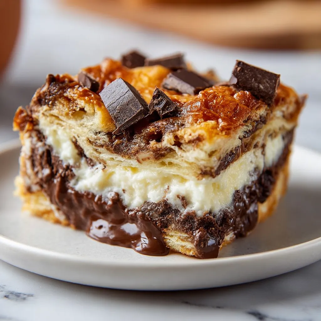 A chocolate dessert with white frosting.