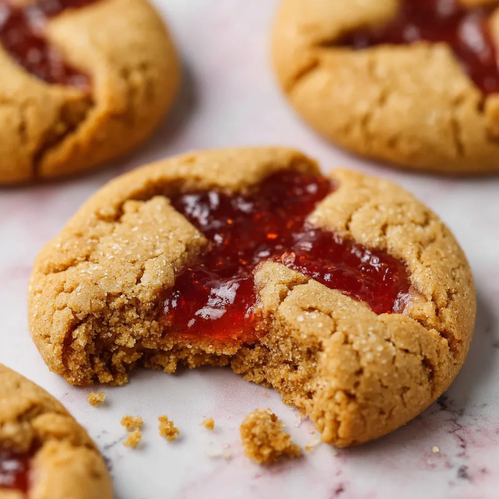 A cookie with jelly in it.