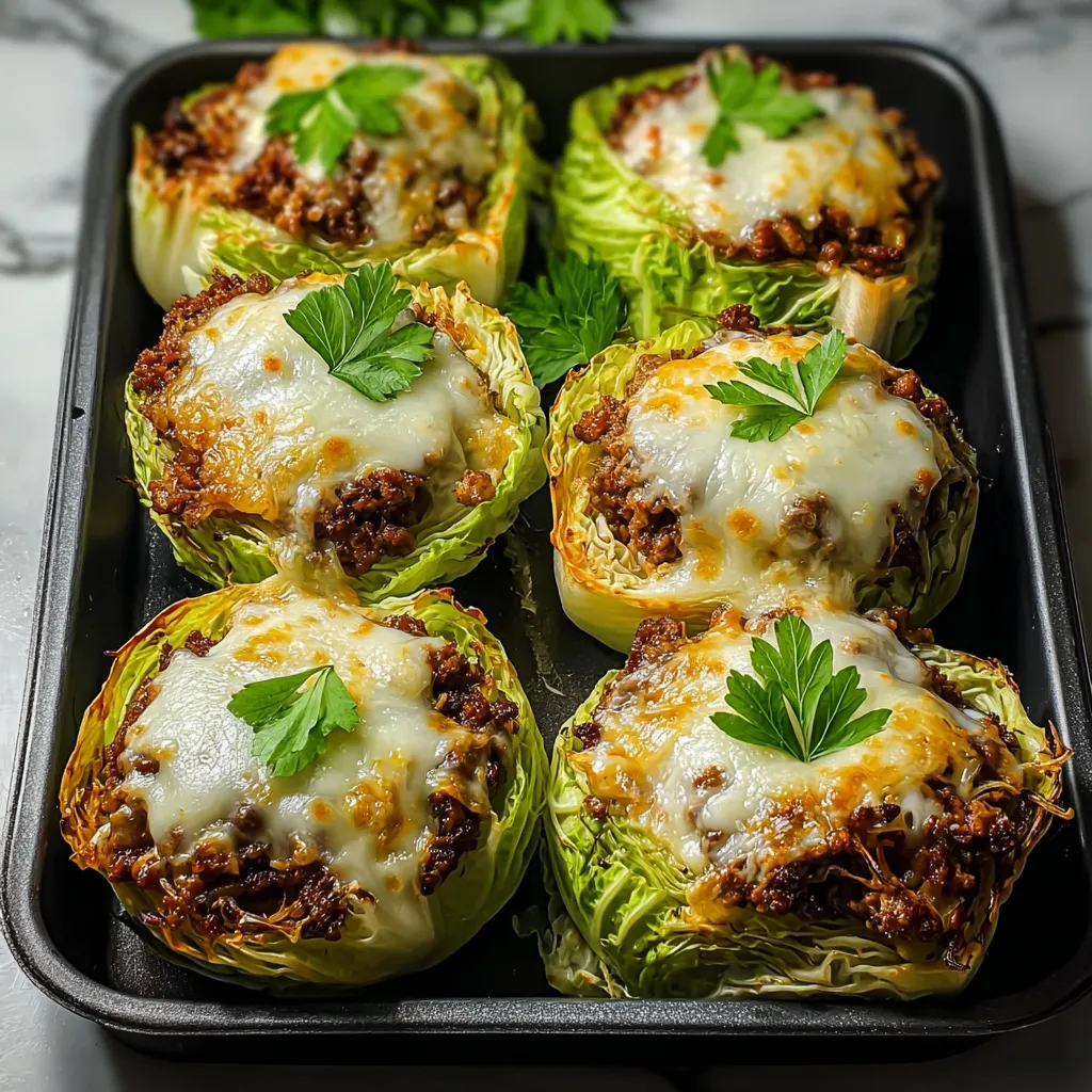 A pan of food with a green vegetable.