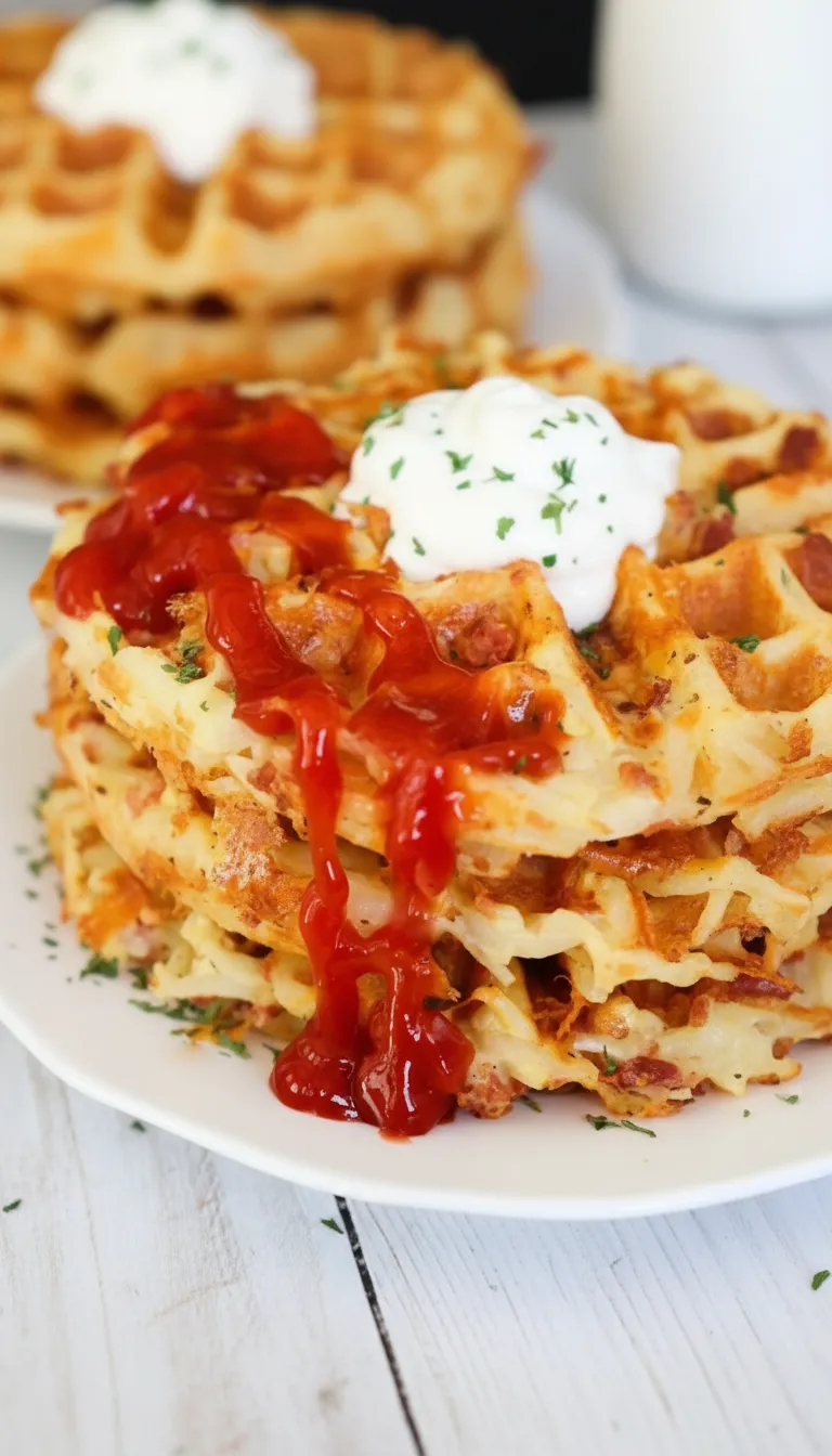 A plate of food with a white plate and a red sauce.