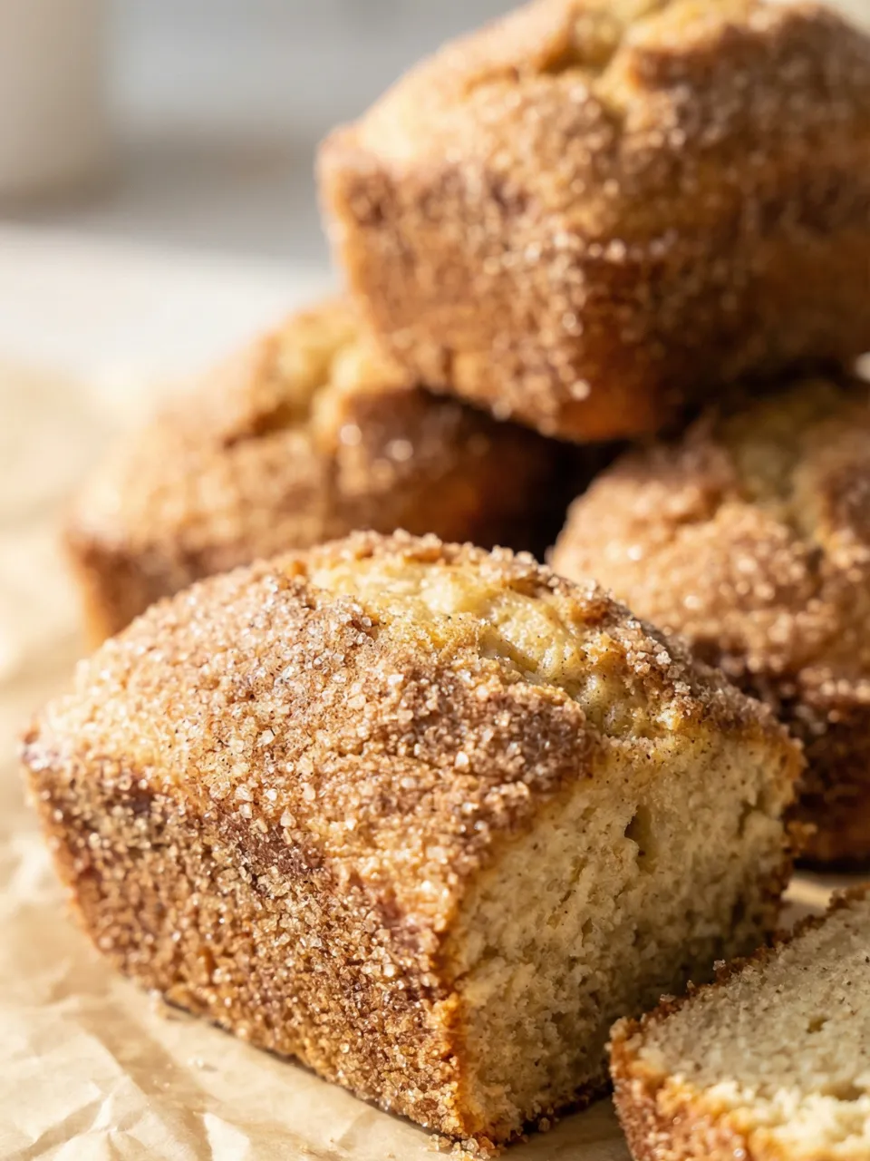 A stack of cinnamon rolls.